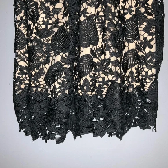 Romeo Juliet Couture Black Double V Lace Midi Dress [ SZ med ] - Picture 5 of 16